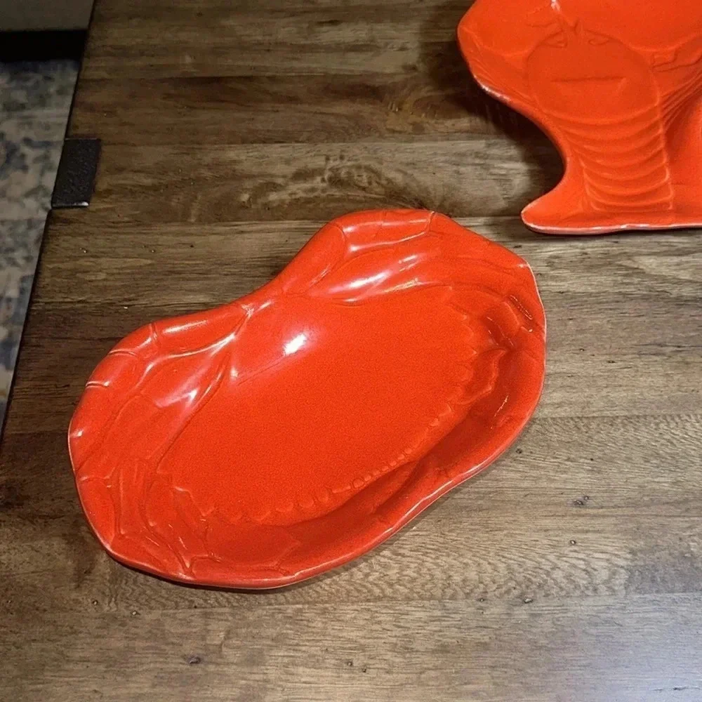 Williams Sonoma Home Dining Kitchen Lobster Dish Spoon Rest Bundle (2 pc)